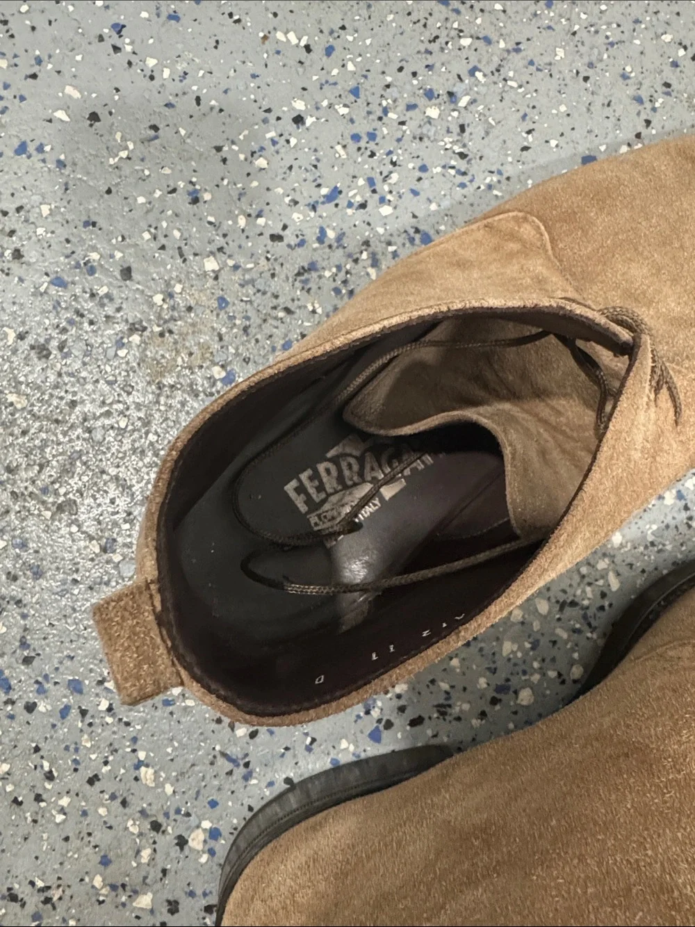 M’s Ferragamo Suede Chukka Boots - Brown